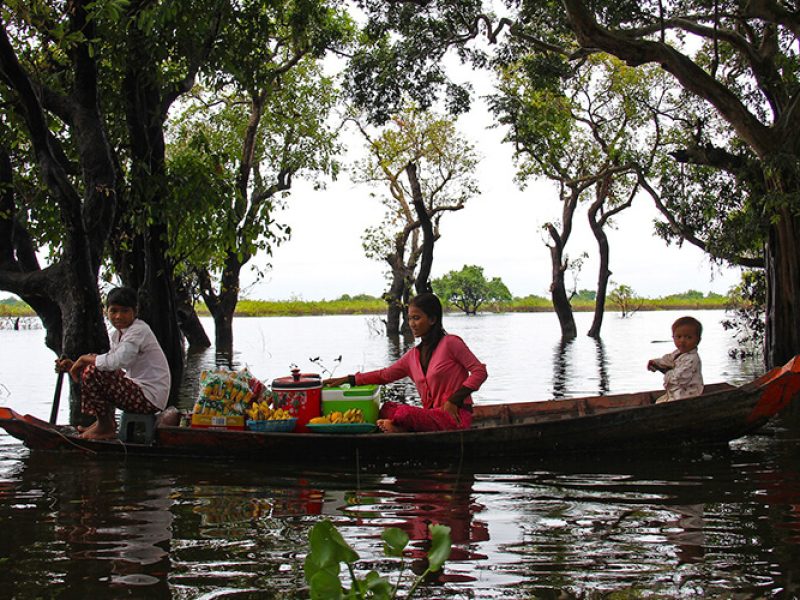 Boating at Ashtamudi Lake